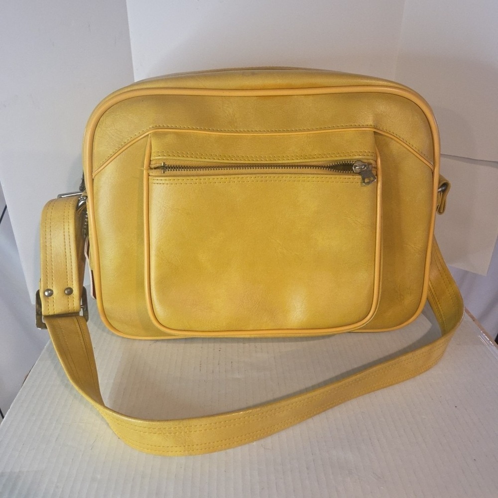Vintage American Tourister Yellow Shoulder Carry On Travel Bag (SEE Description)